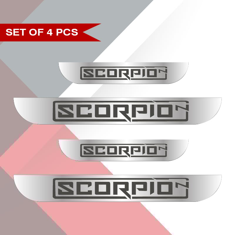 LED Footstep or Scuff Plate for Mahindra Scorpio N-Scorpio N / Piano Black