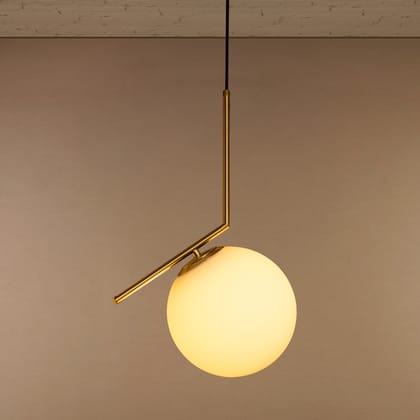 Nordic Charm Pendant Light For Living Room-Metal & Glass / Height - 14 Inches ( Adjustable ) / E14