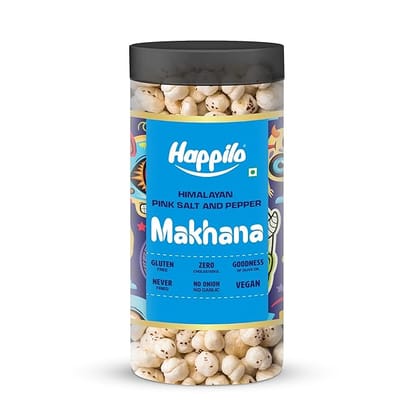 Happilo Makhana Himalayan Pink Salt & Pepper Jar 80g