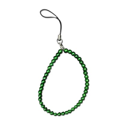 Green Pearl - Round Phone Charm
