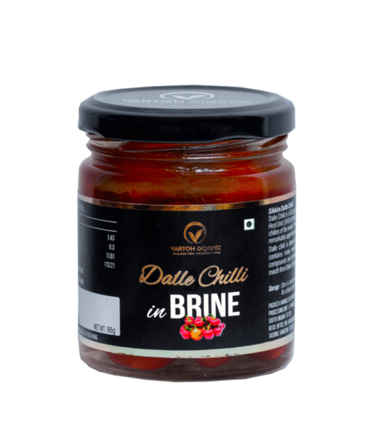 Vartoh Organic Dalle Chilli In Brine, 165 gm