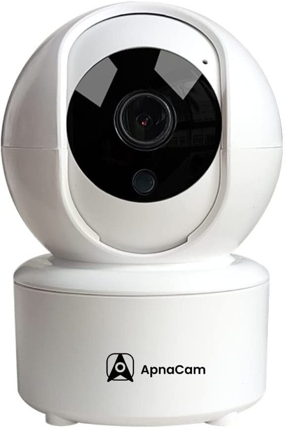 ApnaCam Indoor FHD Wi-Fi 360° 1080p PTZ Night Vision Motion Detection Alert SD Card Recording Alarm Two-Way Audio Security Camera