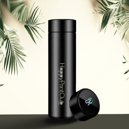 Personalised Temperature water Bottle With Smart Display-(Black) / 500 ml