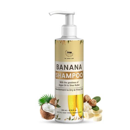 Banana Shampoo (Anti-Frizz Shampoo with Natural Ingredients).-200ml