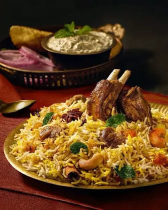 Mutton Biryani With Raita