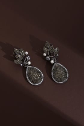 Julia Champagne Zirconia Dangler Earrings-Zirconia