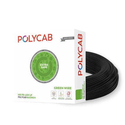 Polycab Maxima plus 90m, 2.5sqmm Eco-Friendly Greenwire PVC Insulated Copper Cable for Domestic & Industrial Connections Electric Wire(Black)
