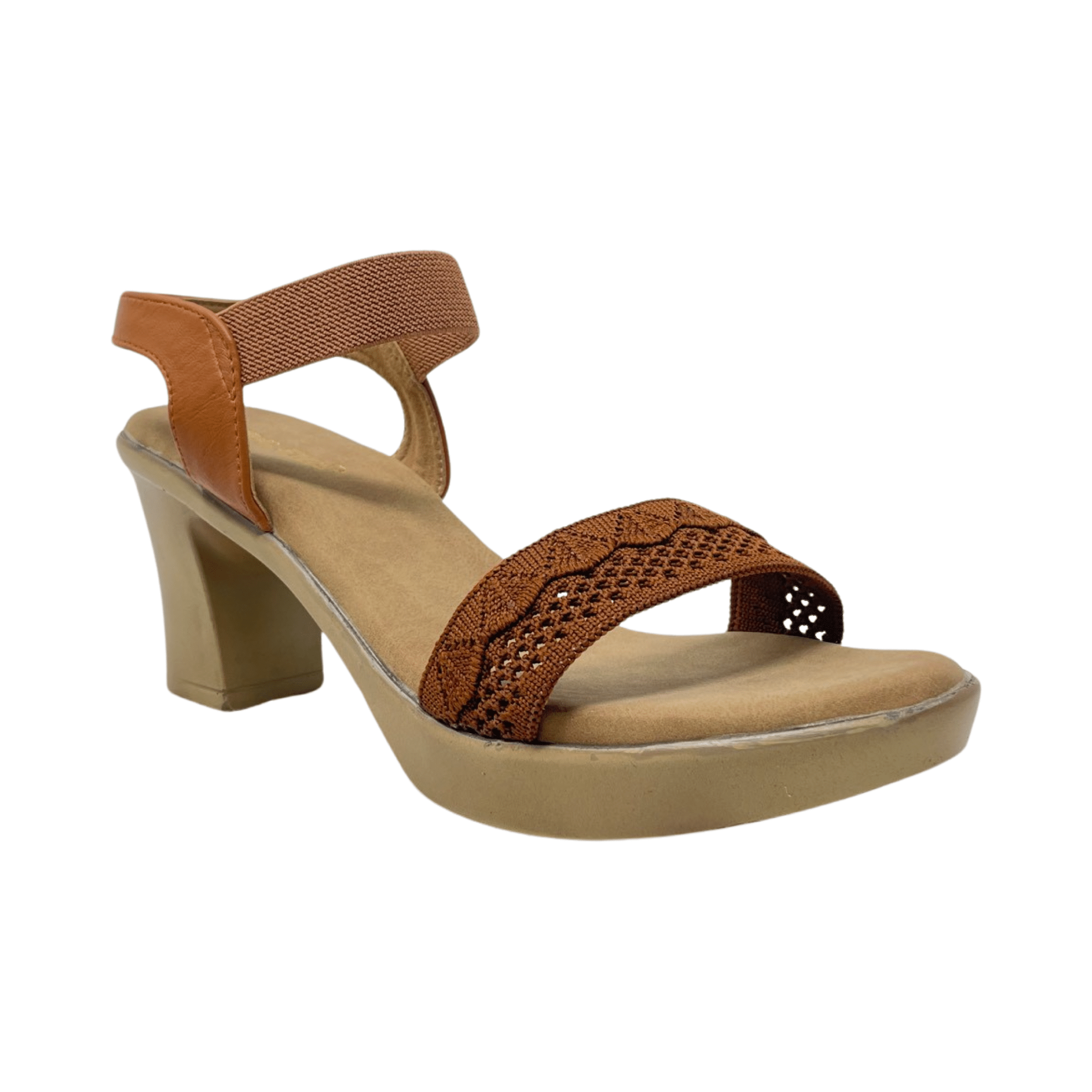 StrideEase Block Heels-Tan / 37