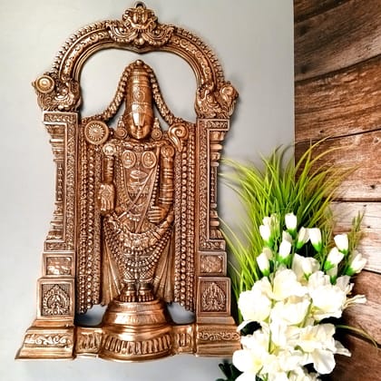 Lord Balaji Wall Hanging Statue For Big Walls | Tirupati Balaji/Shri Venkateswara Large Idol - for Home & Wall Decor, Entrance, Living Room, Office & Gifts - 27 Inch