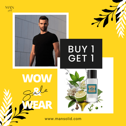 Man-Solid Black T-Shirt with Sea Weed 50ml EDP – Classic Style & Aquatic Freshness-M