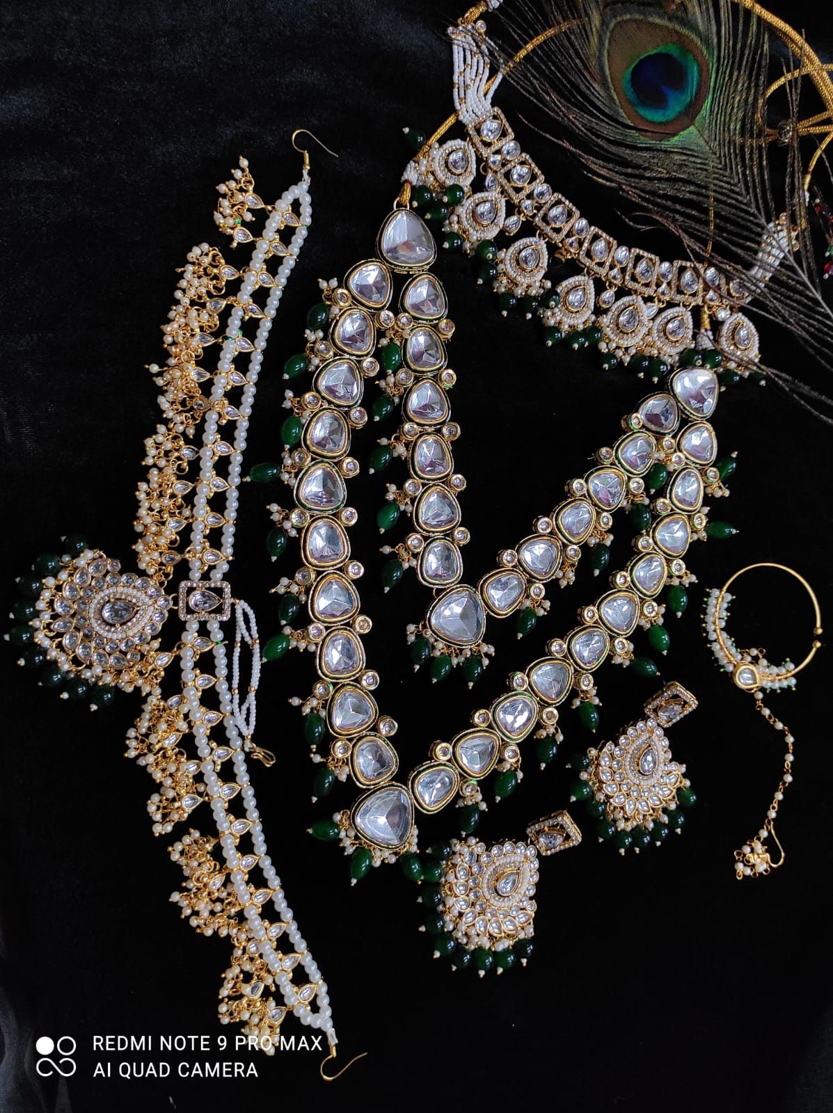 Regal Green Kundan Full Bridal Jewelry Set