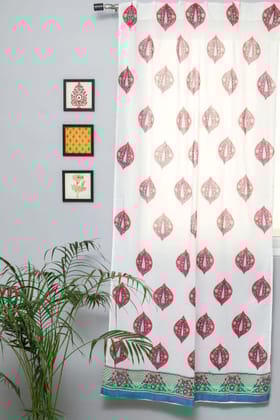 Sooti Syahi Persian Palm Hand Block Printed Door Curtain