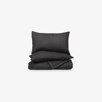 Zarf AC Comforters For Single Size Bed With 2 Pillow Cases & 2 Cushion Covers - Graphite