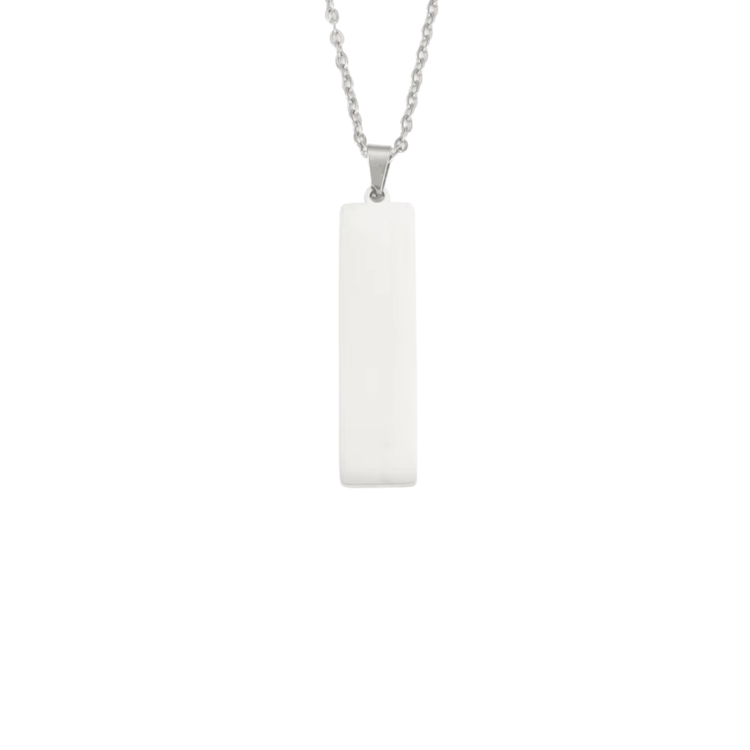 PERSONALISED THIN NECKLACE - 18K WHITE/GOLD-PLATED-Silver