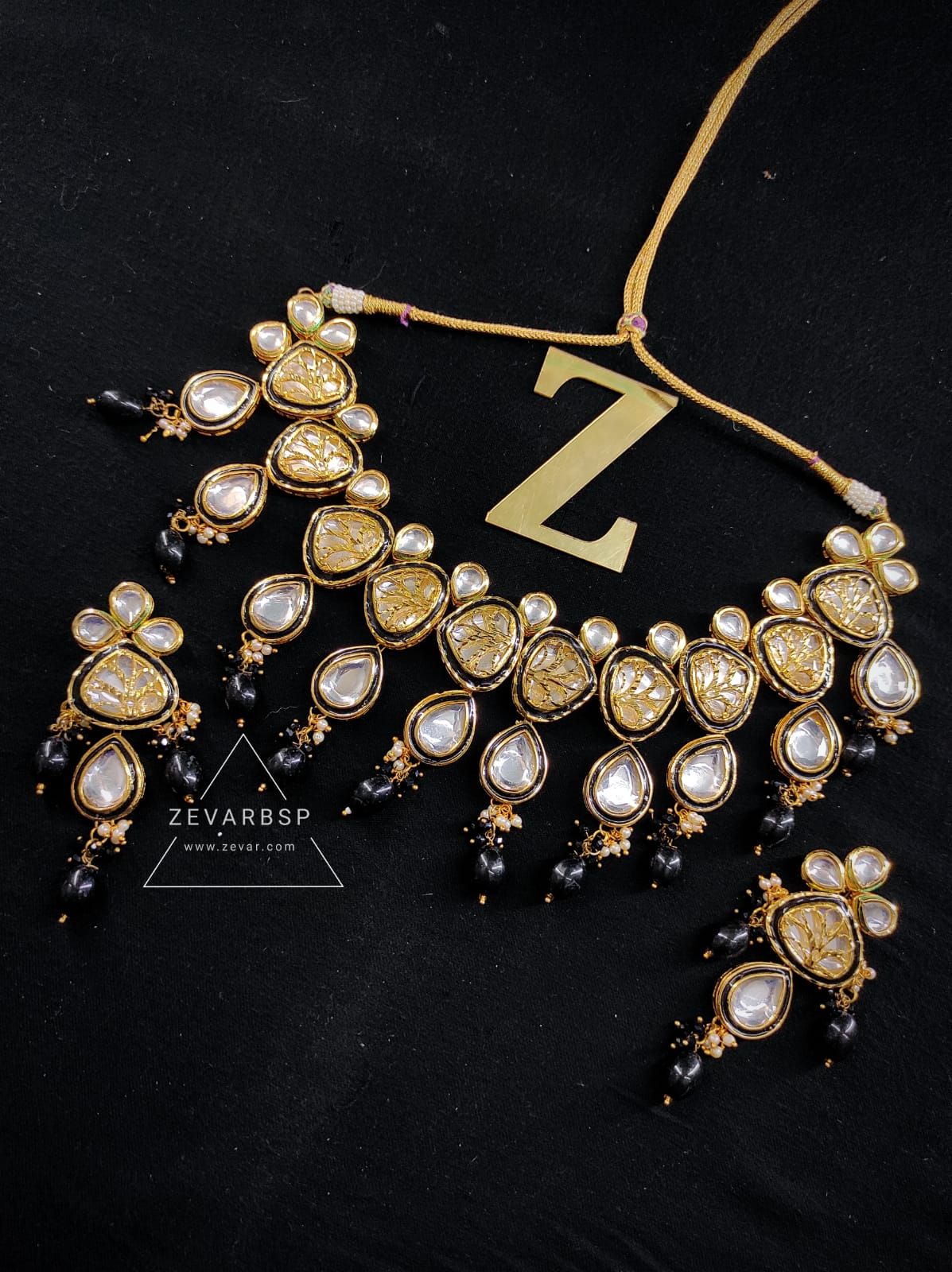ZEVAR | High Quality Kundan Choker Necklace With Earring