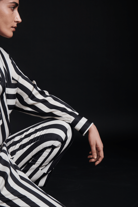 Stripe Shirt-XS / Black Stripes