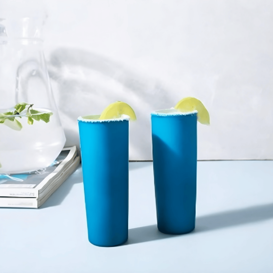 Bright Blue Tequila Shot Glasses (Set of 2)