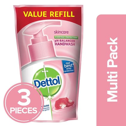 Dettol Ph-Balanced Handwash - Skincare, 10X Better Protection Against Germs, 175 Ml (Pack Of 3)