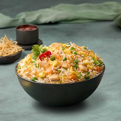 Chicken Burnt Garlic Fried Rice Bowl.