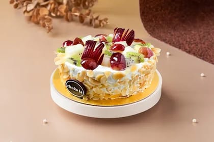 Eggless Fresh Fruit Cake.
