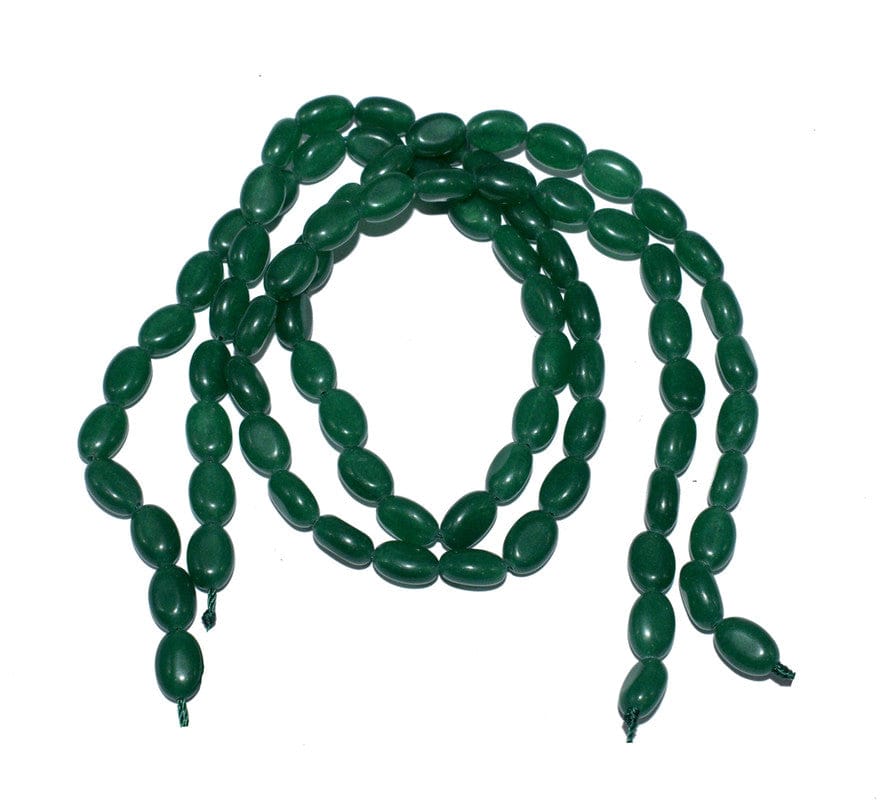 Green Stone Top Quality Natural Smooth Oval Shape Gemstone Onyx Beads, For Jewelry Making. (BWSNTB-043)-1 String of 36 Pieces / 10X5 MM