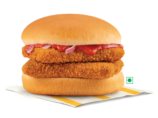 Schezwan Veg Double patty Burger