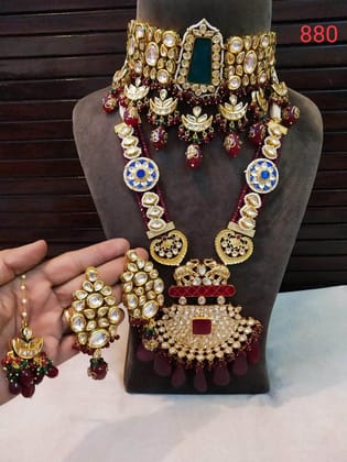 ZEVAR | Kundan Minakari Pearls & Beads Necklace