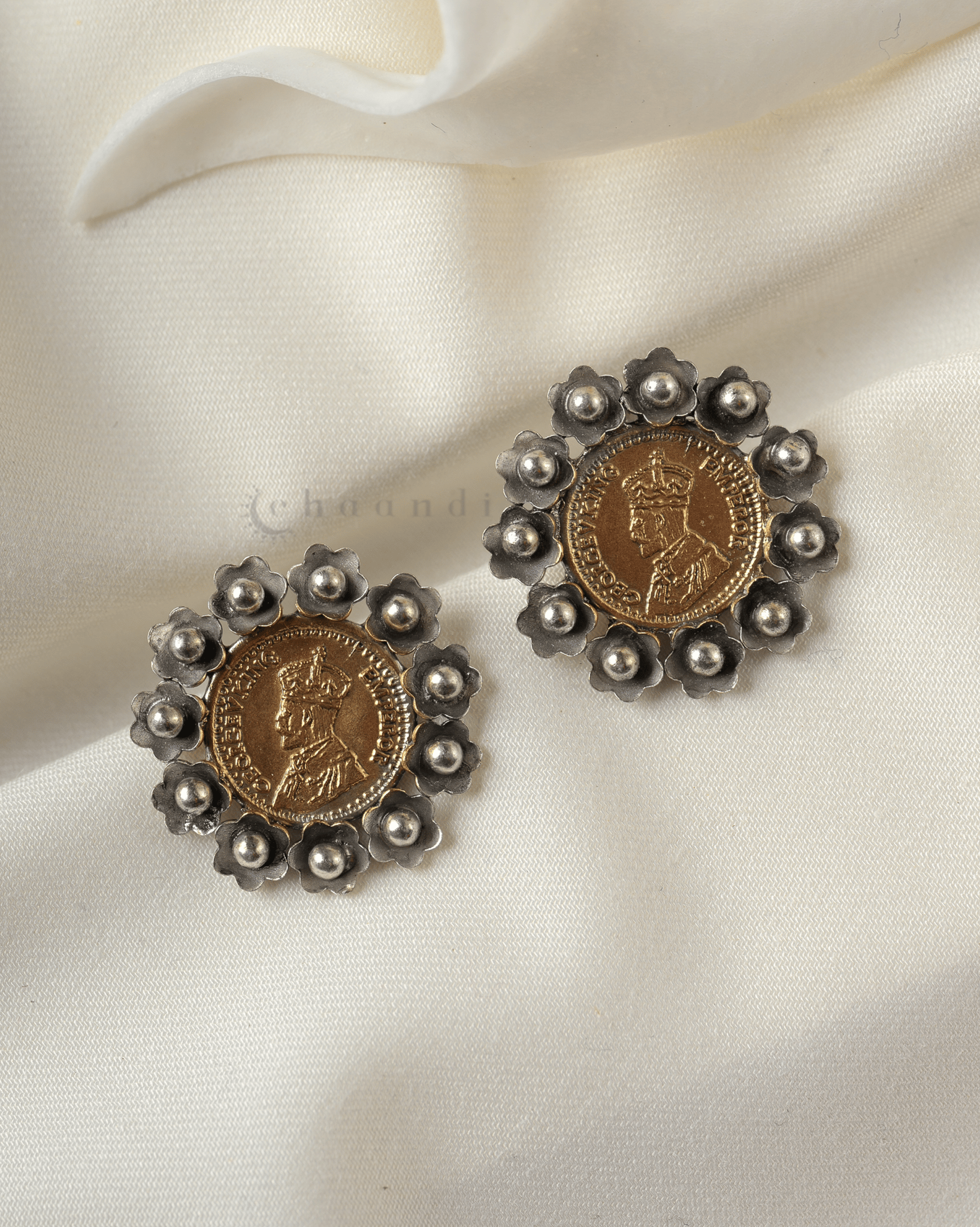 Gold Polish Silver Earrings CHE1752