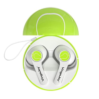  VingaJoy BT215 I Love Tennis Seris Wireless Airpods (Playtime 20Hrs) (Green)