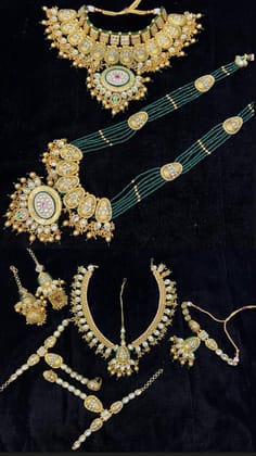 ZEVAR I Exquisite Kundan Jewellery Set for Bridal Gold Elegance