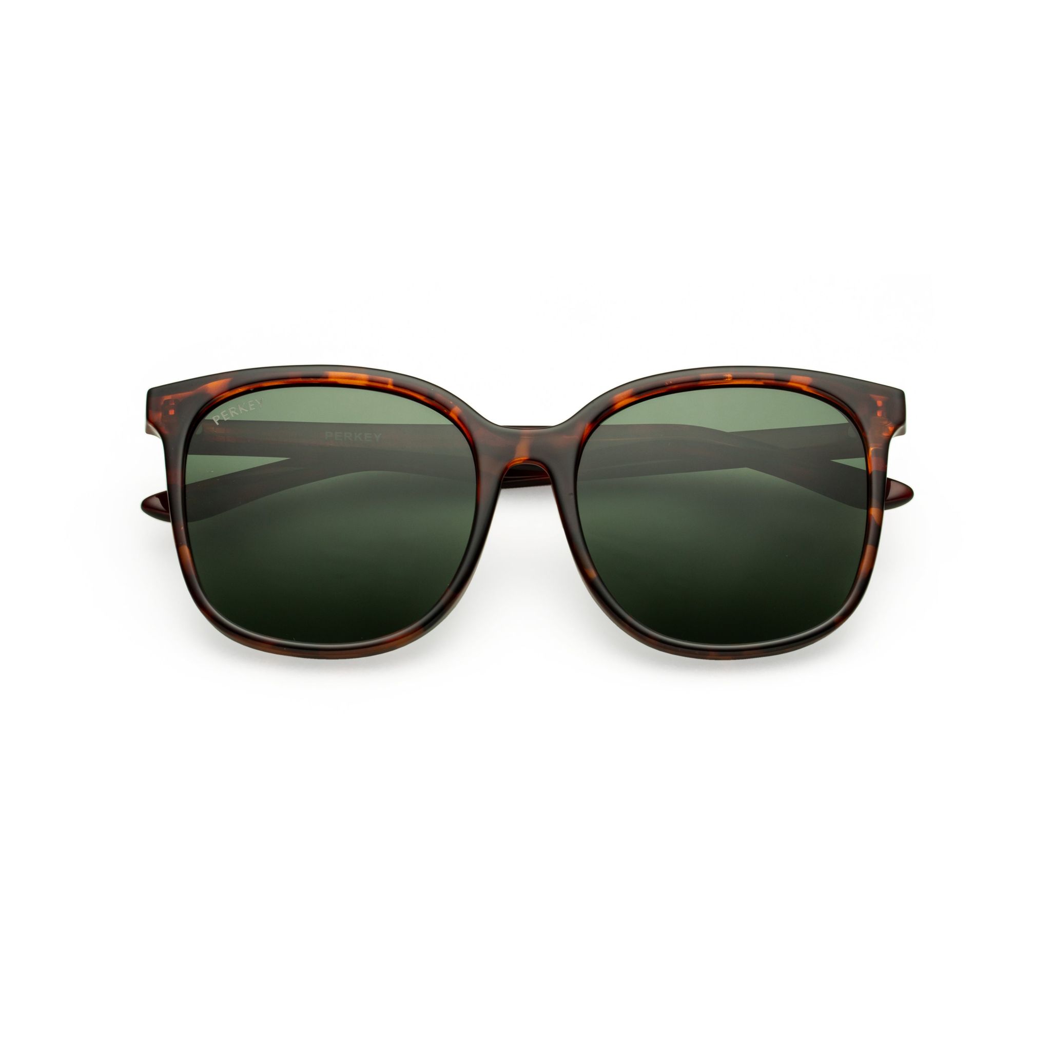 PERKEY Square-Oversized Black UV Protected Polarized Sunglasses Men Women - PRKY008-C1-Large / Black / Brown