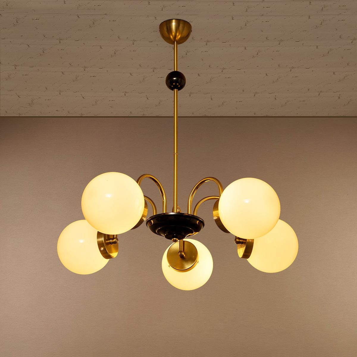 Aurora Vine Chandelier Light For Home-Metal & Glass / E27 & No. Of Bulb - 3 / Width - 27 Inches and Height - 28 Inches