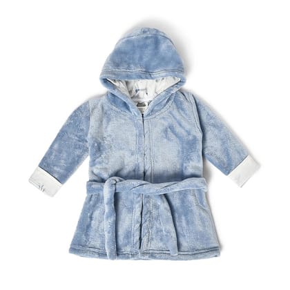 Buddy Solid Bathrobe for Kids-12-18 M / Blue