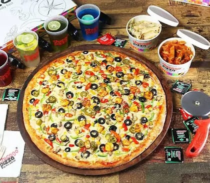 18" Monster Pizza & Pasta ( Veg Combo)