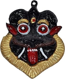 Real Seed Evil Mask Hanging, Najar Batoo, Evil Eye Protector, Home Protection Yantra (Size- 11 x 8.1 CMS)