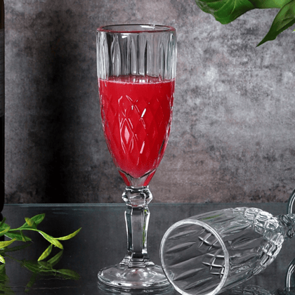 Silver Champagne Glasses 165ml (Set of 6)