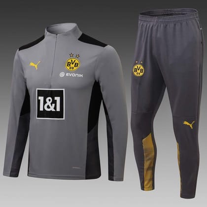 Borussia Dortmund Grey Training Suit 21 22 Season-M