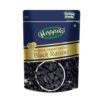 Happilo Premium Afghani Seedless Black Raisins 500g Value Pack
