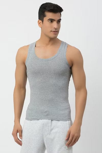 John Players Classic Cotton Vest-L / Grey