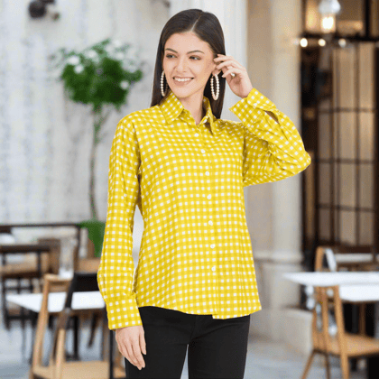 Women's Shirts Full Sleeves 100% Cotton-S