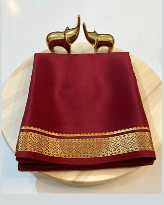 Soft Mysore Silk Sarees With Chit Pallu.