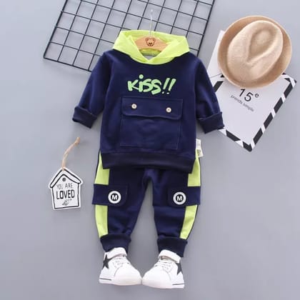 Kids Imported Winter Printed Top Bottom Combo Dress for Boys & Girls-0-1 Year
