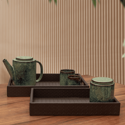 Entwine Multipurpose Trays Set Of 2 Brown-Brown