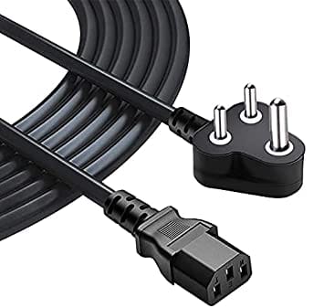 Premium 15 Mtr 3 Pin Desktop Power Cable for PC/Desktop Computer/Monitor/SMPS/TV/Printer/Power Supply/Kettle Lead