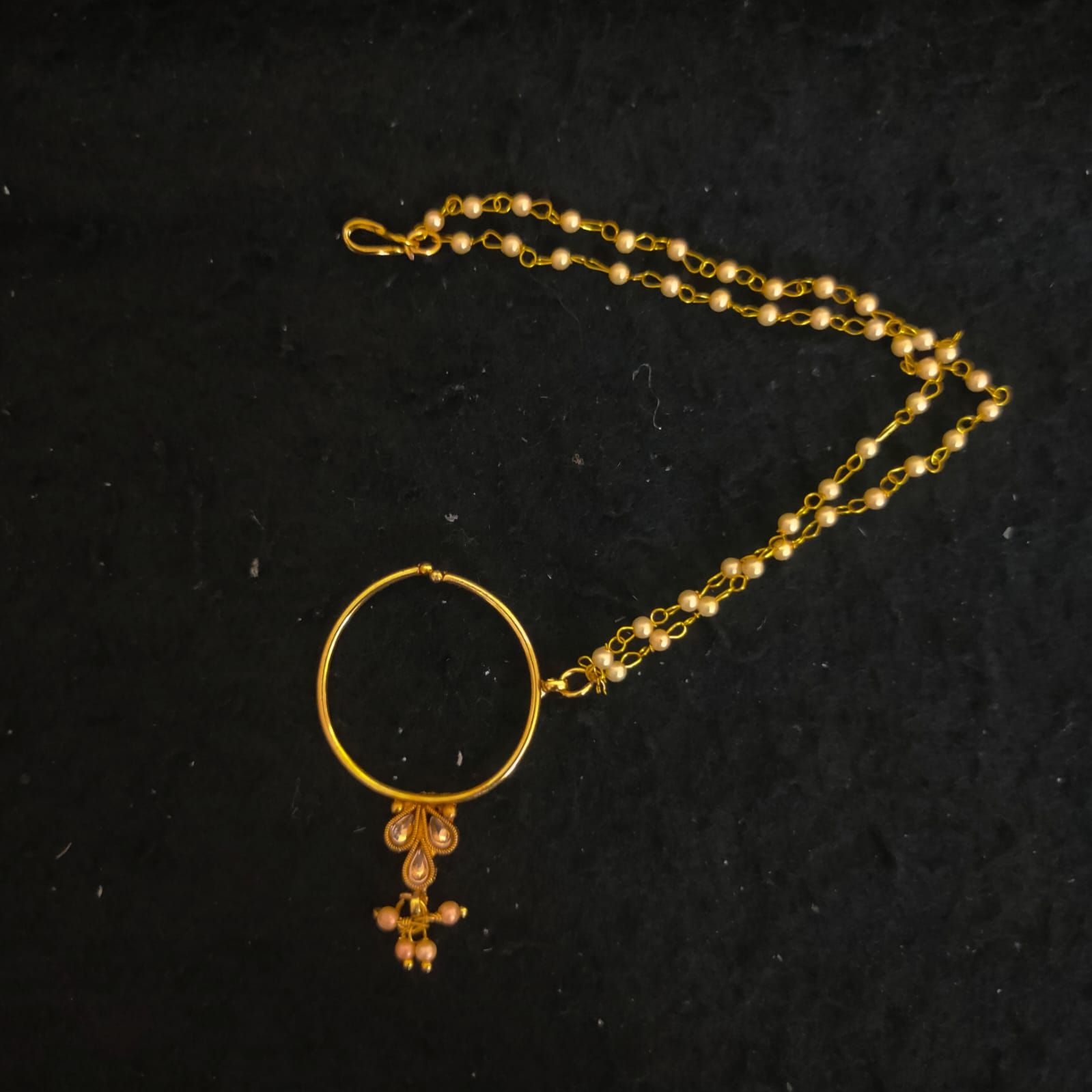Elegant Kundan Polki Heavy Nath for Brides