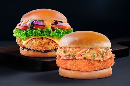 American BBQ Chicken Burger + Crispy Chicken Burger