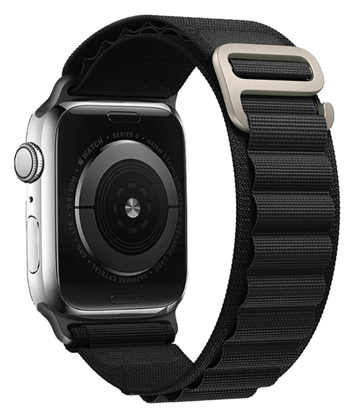 Alpine Loop Band For Apple Watch Series ULTRA/9/8/7/6/5/4 SE- BLACK-49/45/44/42 MM