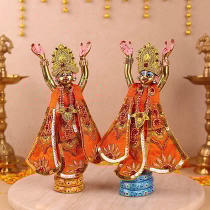 Divya Raas Orange Dhoti Patka for Gaur Nitai-Without Shringar / 2 inch