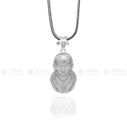 925 sterling silver blessing sirdi sai baba pendant, amazing divine pendant locket tribal jewelry nsp804-ONLY PENDANT