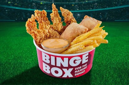 Binge Box - Pizza Puff (2pcs) + Chicken Tenders (4pcs) +Fries (S) +Dip